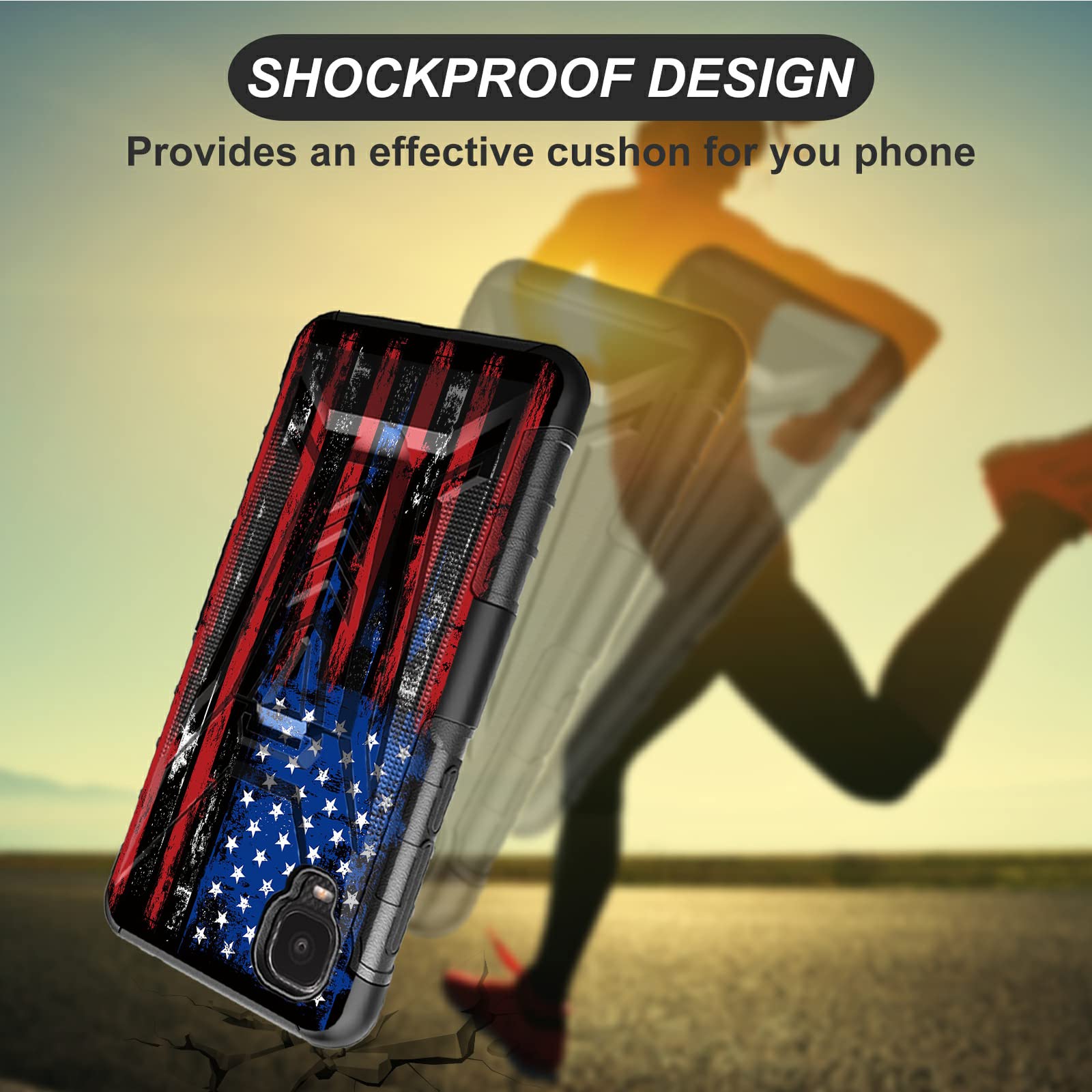 Cover Per Telefono Custodia 3in1 Per Alcatel TCL A3 A509DL 5.5" - Copertura In Vetro Temperato E Fondina Protettiva Custodia 3in1 Per Alcatel Generica - Foto 13