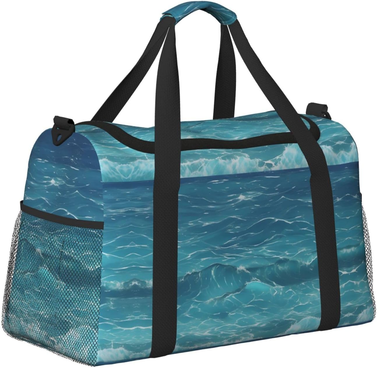 The deep blue sea Handheld travel bag weekend bag fitness yoga bag suitable for fitness and other scenarios image 3
