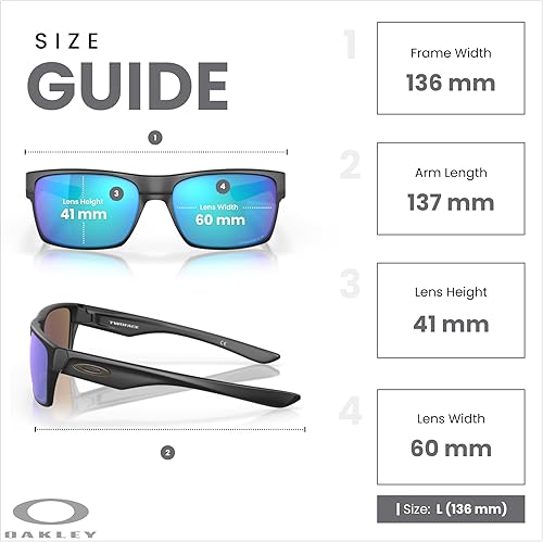 Miniatura 4 de Oakley Twoface OO9189 - Lentes de sol cuadrados para hombre + correa + paquete con kit de gafas de diseñador iWear