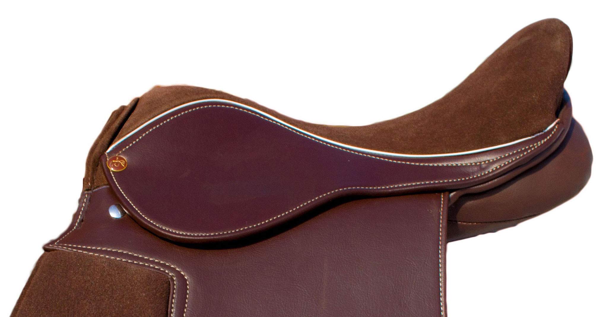 Synthetic - Sella per cavalli da 17, colore: Marrone