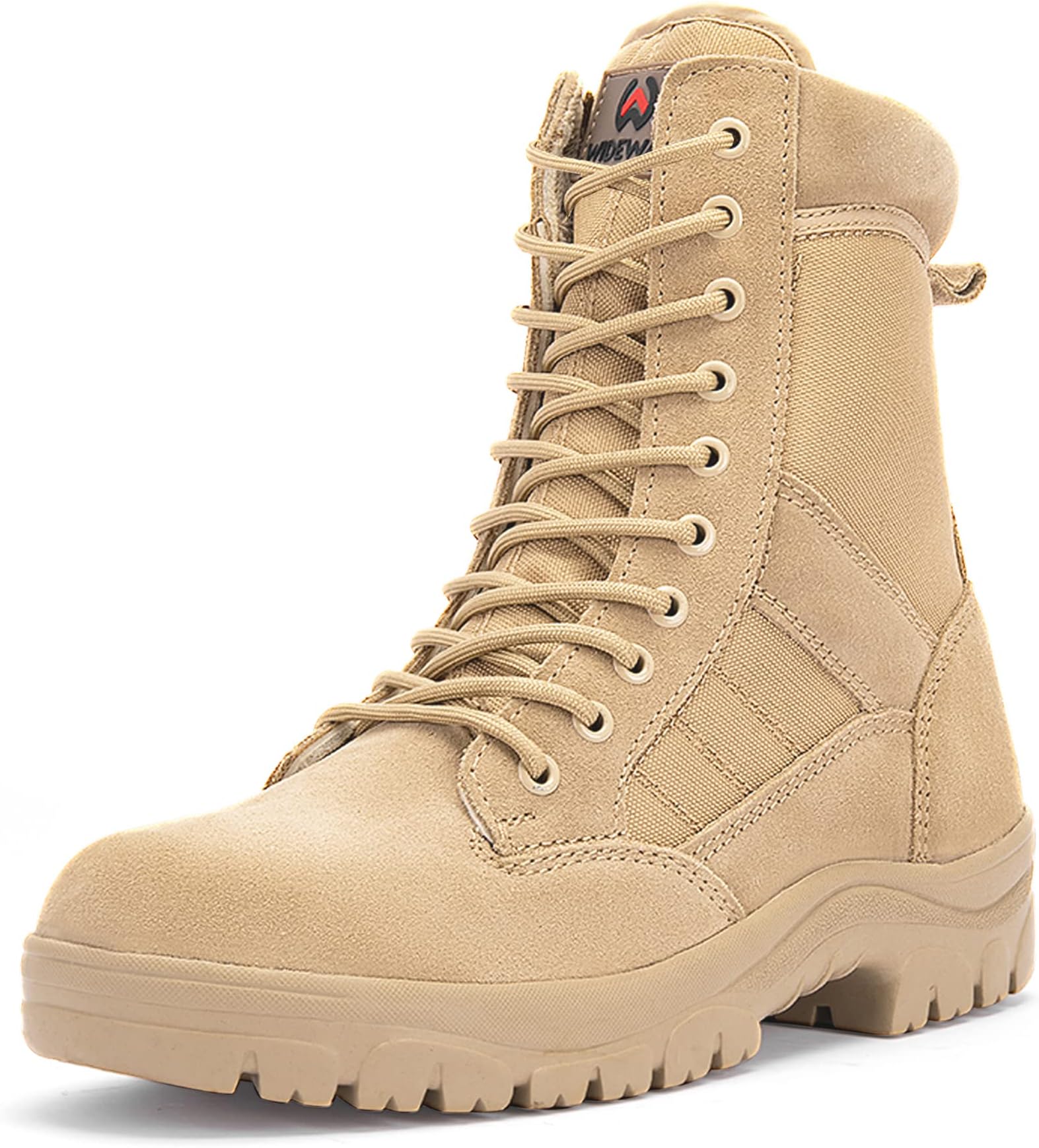 Men's Military Tactical Combat Boots Side Zipper Work Motorcycle Boots 8 inch