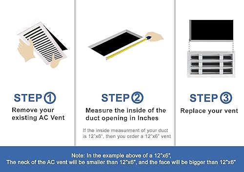 Miniatura 7 de Cubierta de ventilación de CA moderna 24x16 - Ventilación de aire negra decorativa - Difusor de ranura lineal estándar - Rejilla de registro para