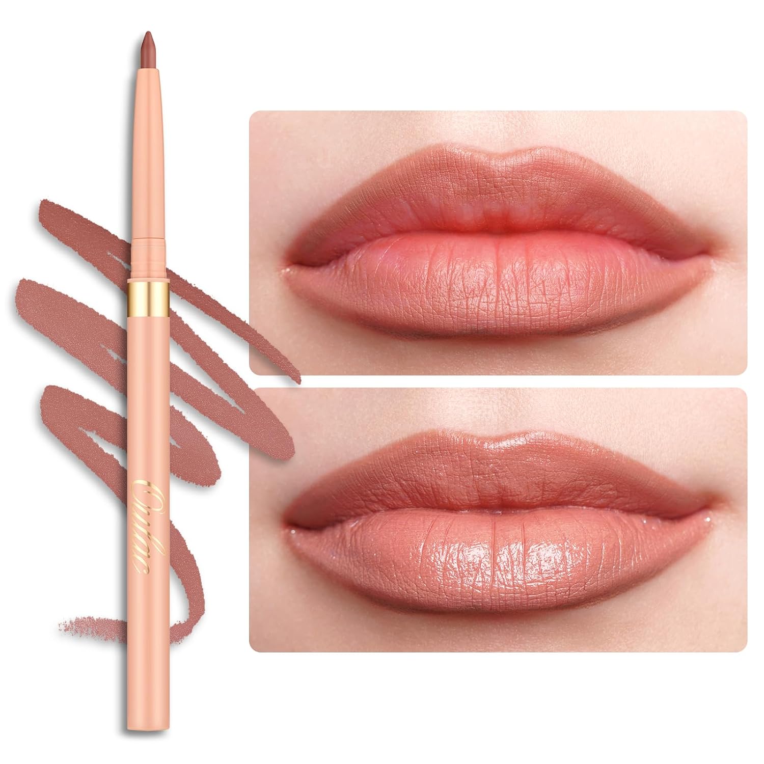 Oulac Waterproof Lipliner Pencil – Smooth and Creamy, Retractable Lip Makeup for Precision Application, Vegan & Cruelty-Free, LL03 Naked Liner