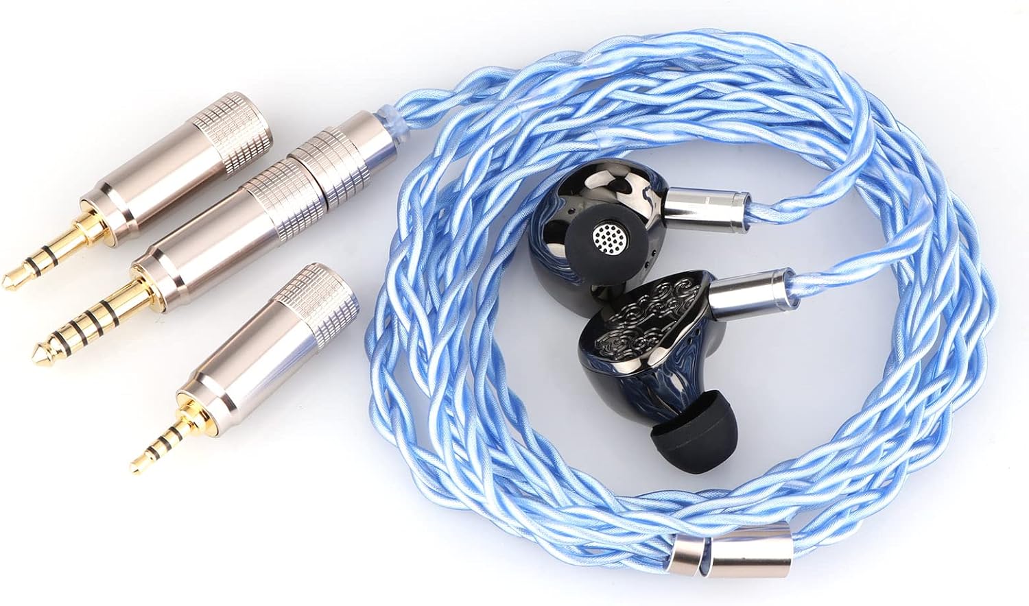 linsoul tangzu x hbb wu heyday hifi upgraded 14 5mm planar driver iem with 5 axis cnc aluminum shell detachable 3 in 1 silver plated cable