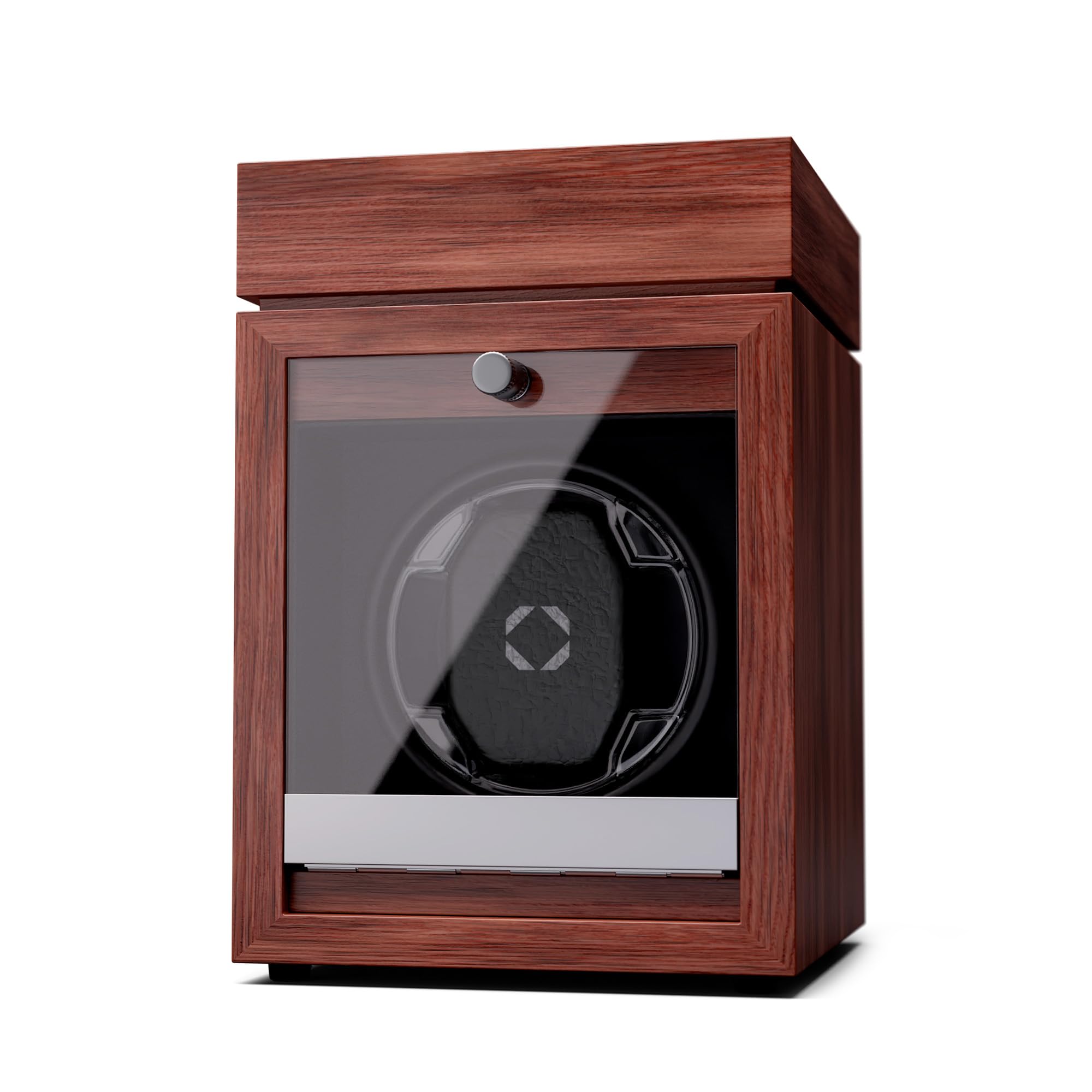 Klarstein Uhrenbeweger für Automatikuhren, Automatik-Uhrenbeweger für 1 Uhr mit Acryl-Tür, Automatischer Blaue LEDs, Watch Winder mit 4 TPD Einstellungen