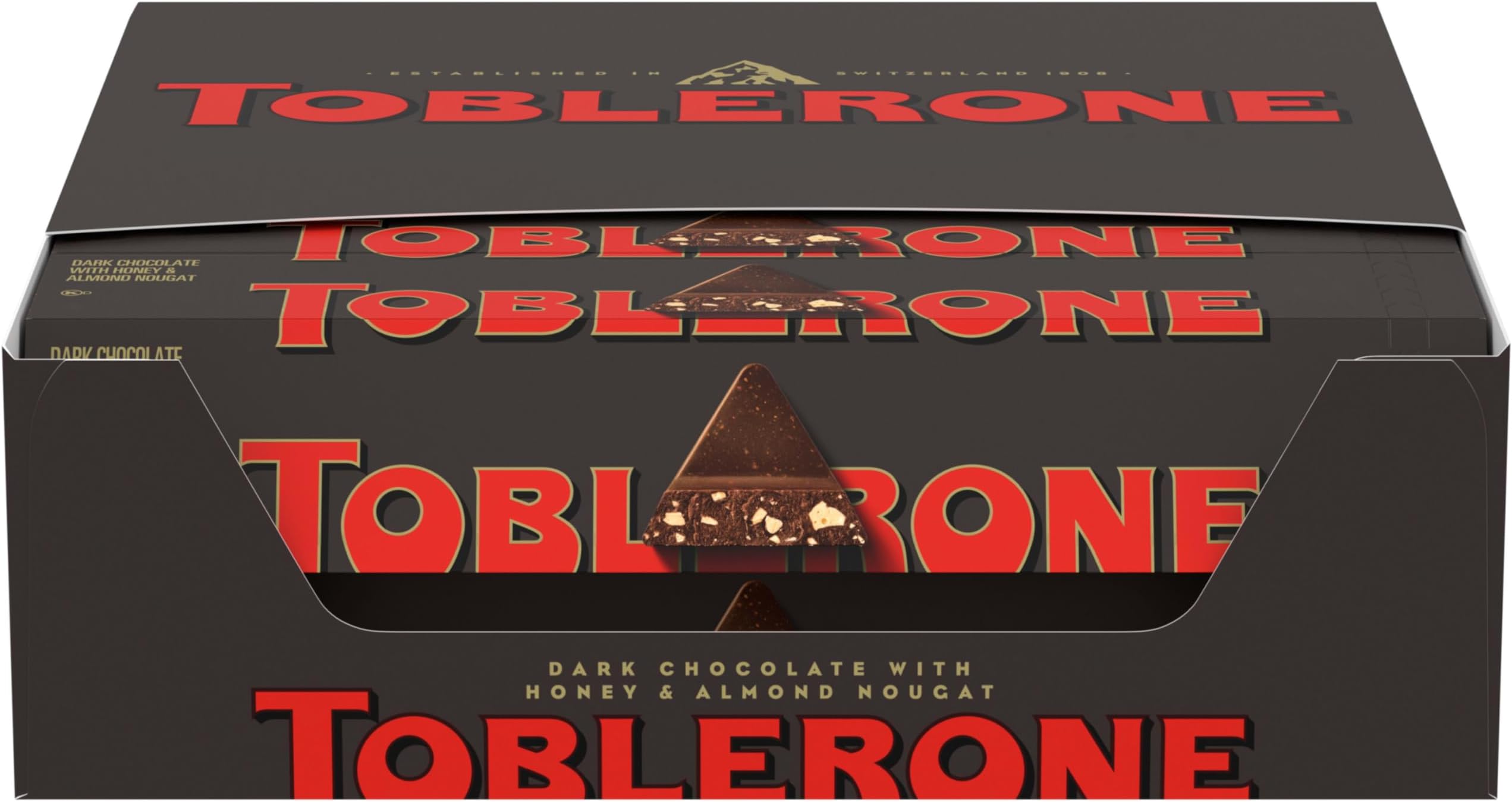 Dark Chocolate Bar with Honey and Almond Nougat, Bulk Chocolate, 20 - 3.52 oz Bars