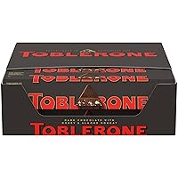 Vista 1 de TOBLERONE Dark Chocolate Bar with Honey and Almond Nougat, Bulk Chocolate, 20 - 3.52 oz Bars