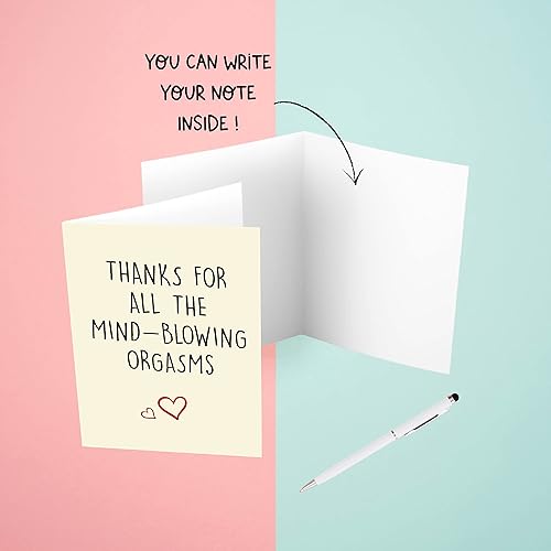 Miniatura 9 de Cheerin Tarjeta de felicitación con sobre, tarjeta del día más dulce para él y ella, tarjeta romántica de cumpleaños, tarjeta de aniversario para