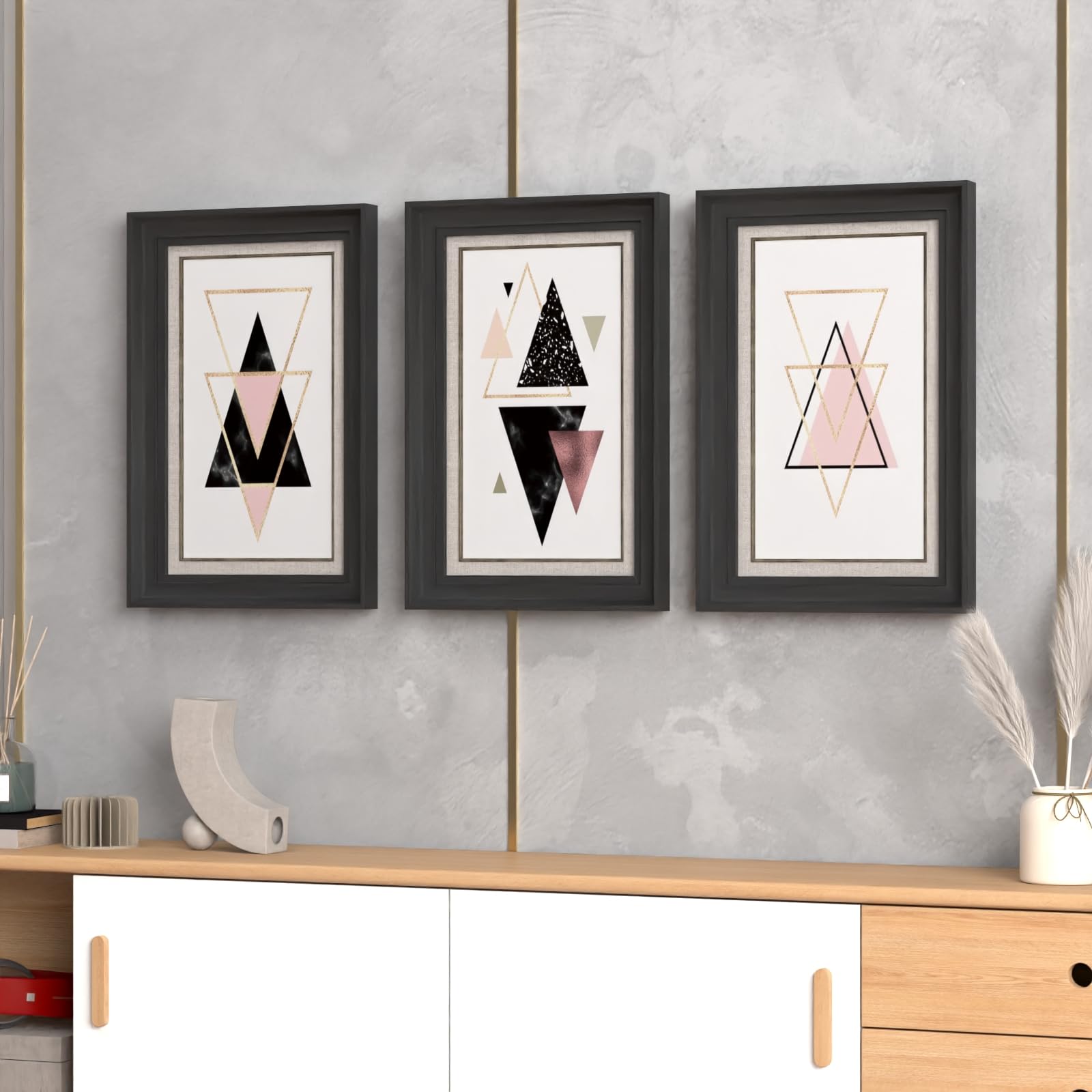 黒のテクスチャーアート 3枚組｜F3抽象画　インテリア　絵画　現代アート　北欧 現代アート 3枚set テクスチャーアート モダン モノトーン 絵画 抽象画
