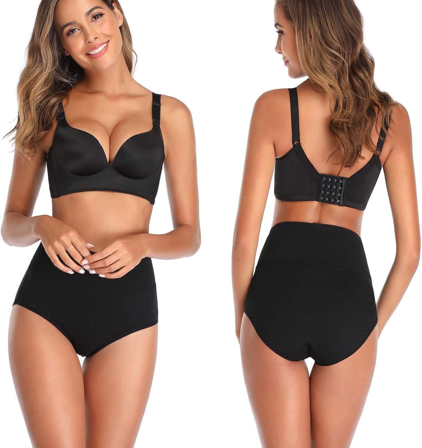 ANNYISON Womens Underwear, Soft Cotton High Waist Breathable Solid Color Briefs Panties for Women - Image 2