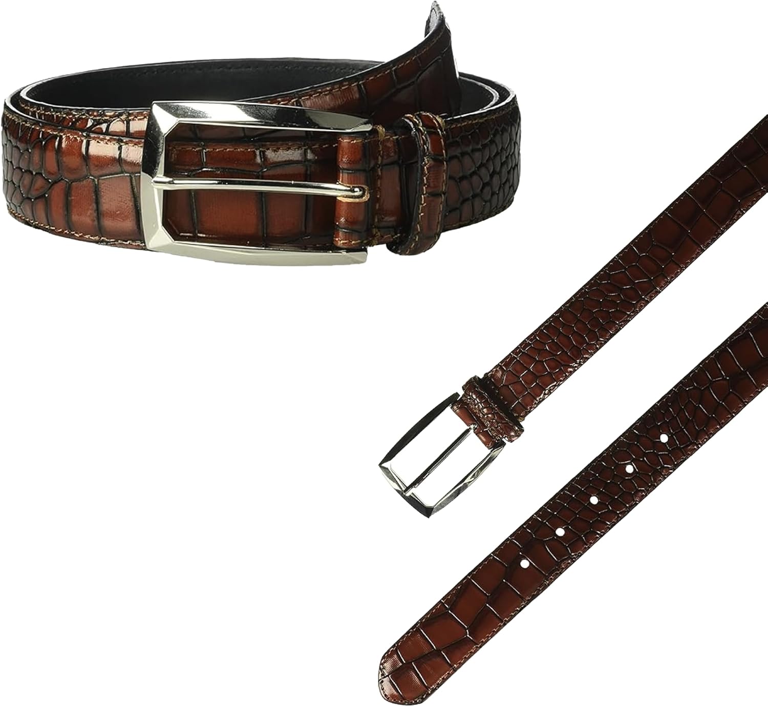 Stacy Adam's Leather Dress Belt for Dickinson Oxford, Suits, Pants, Classic, Formal, Business, Work - Image 5