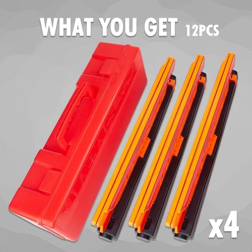 Miniatura 6 de CARTMAN Paquete de 12 triángulos de advertencia aprobados por DOT, idénticos a los Estados Unidos FMVSS 571.125, kit de triángulos reflectantes de