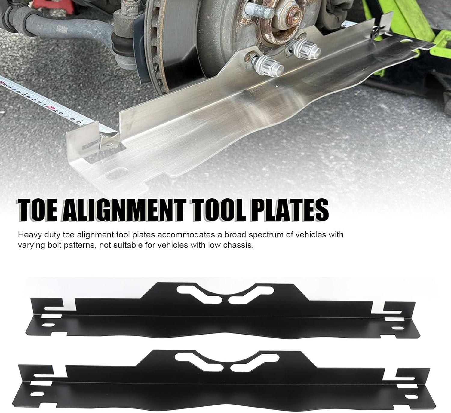 2Pcs Wheel Alignment Tool Plate, Toe Alignment Tool Plates with 3 Meters Tape Measures, Accurate Measurement Iron Front End Alignment Tool, Car Alignment Tool for ATV UTV