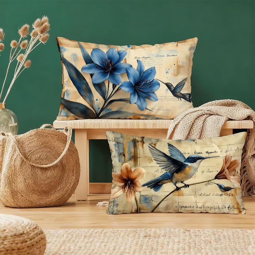 Taie oreiller 40x80cm bleu pour décoration maison et canapé chaleureux