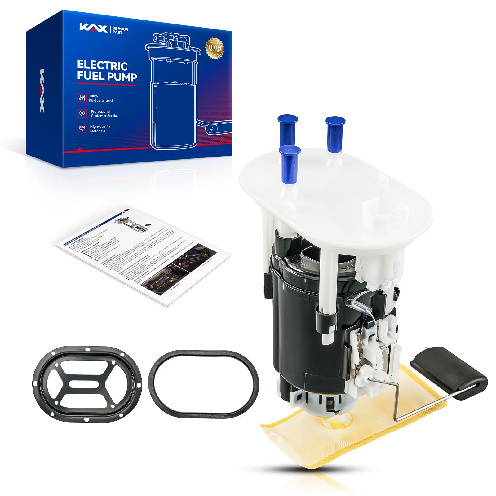 KAX FG1258 Electric Fuel Pump Module Assembly, Compatible with Santa Fe 2003 2004 2005 2006, V6 2.7L, Gas, Replace# SP1367, SP1343, B0080S, FS302, SP1285