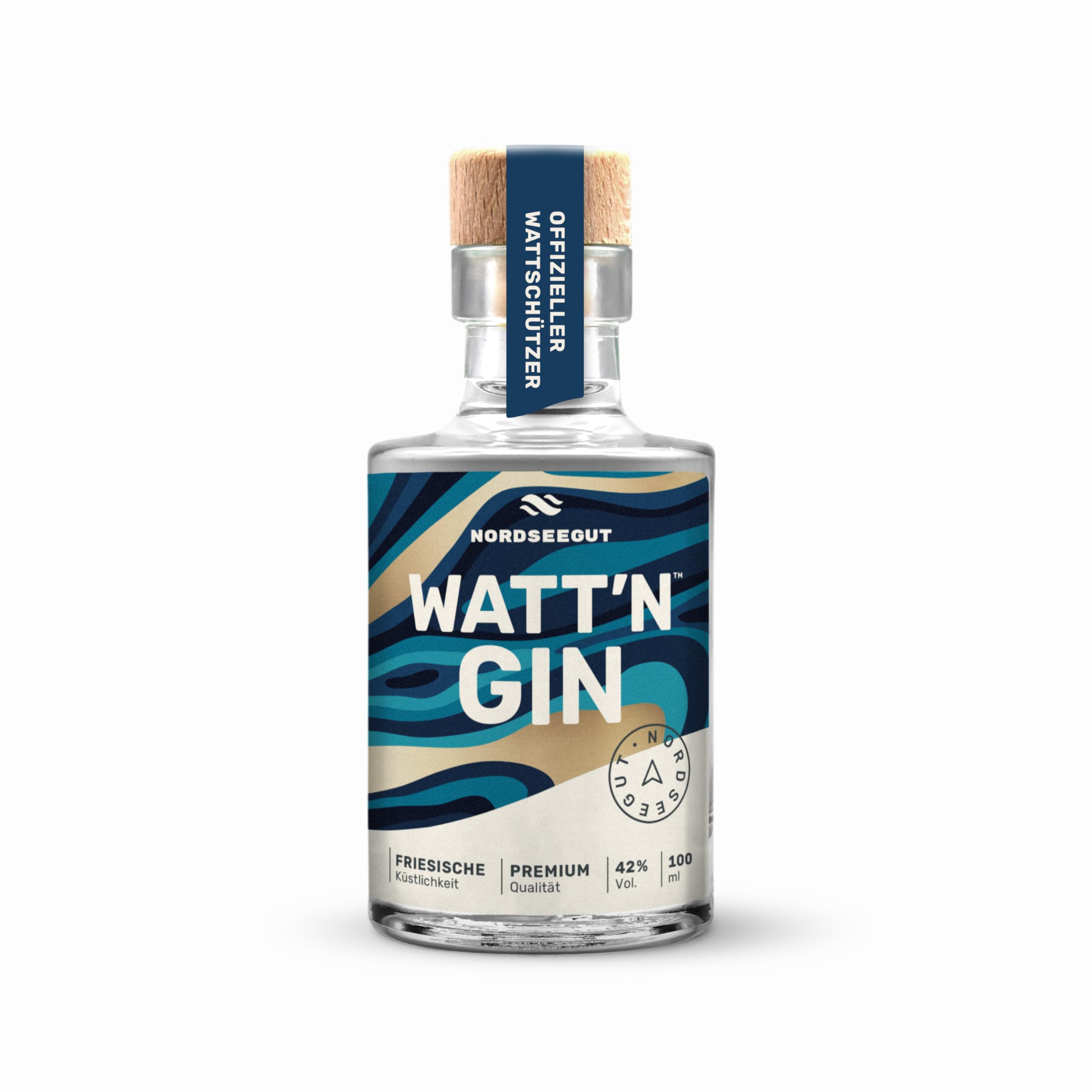 NORDSEEGUT Watt´n Gin - Nordsee Premium Dry Gin 42% Vol. I vegan mit handverlesenen Zutaten wie Hagebutte, Lavendel und fruchtiger Orange