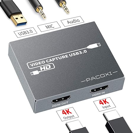 Amazon Com Pacoxi 4k Usb3 0 Hdmi Game Capture Card 1080p 60fps Hd Video Audio Capture Device With 4k Passthrough For Ps5 Ps4 Dslr Nintendo Switch Windows Mac Os Linux Obs Twitch Streaming And Recording Amazon Com Pacoxi 4k Usb3 0 Hdmi Game Capture Card 1080p 60fps Hd Video Audio Capture Device With 4k Passthrough For Ps5 Ps4 Dslr Nintendo Switch Windows Mac Os Linux Obs Twitch Streaming And Recording