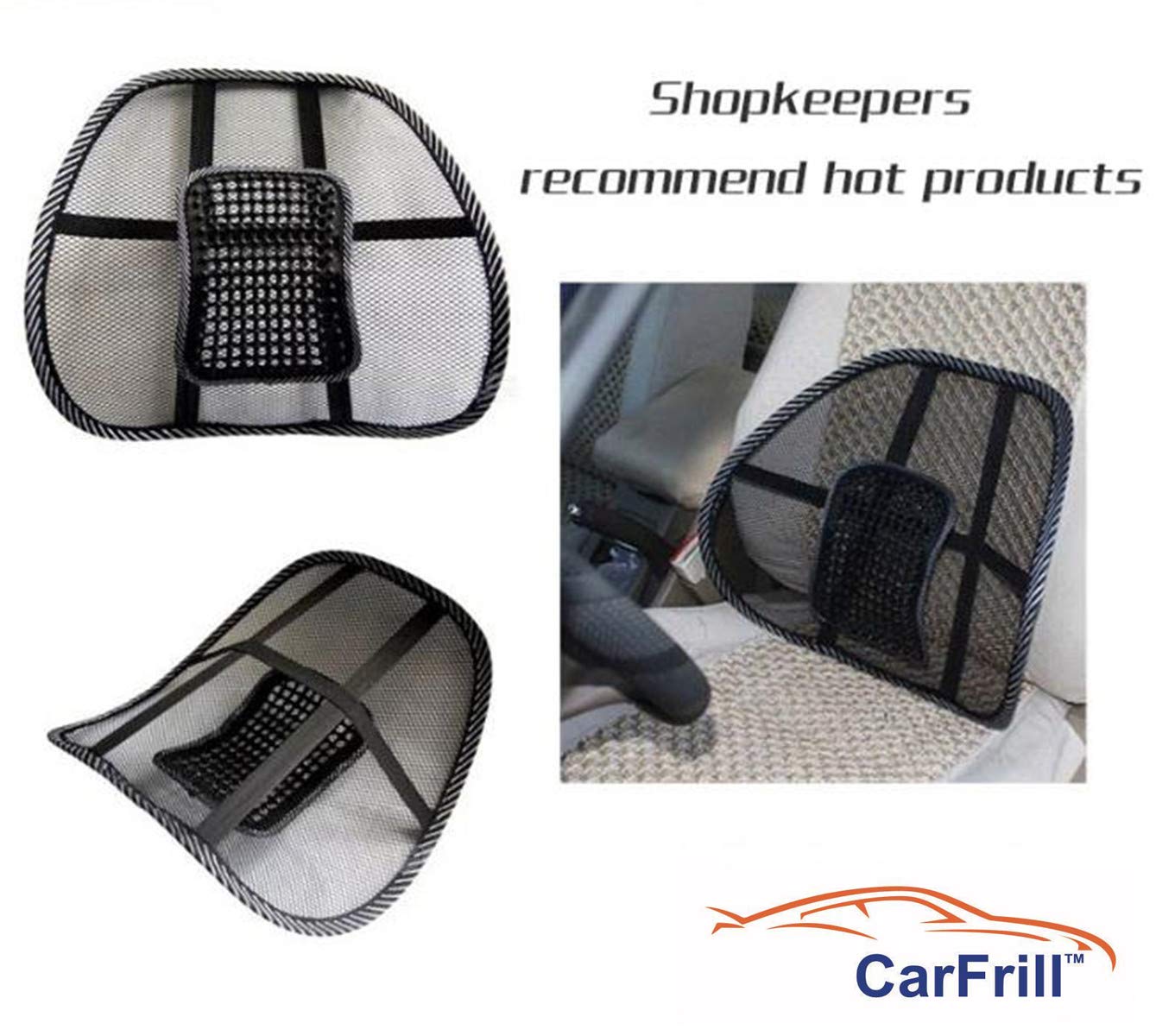 Carfil Car seat chair Kushn Lumbar Back Support for Car Office Office Office Office Massage Mesh ventilate Dard Relief Cushion Pad Carfil Car seat chair Kushn Lumbar Back Support for Car Office Office Office Office Massage Mesh ventilate Dard Relief Cushion Pad