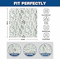 Vista 6 de Savannan Classicsan48749 - Juego de 4 fundas protectoras para sillas de comedor, con hojas de eucalipto de verano, fundas protectoras