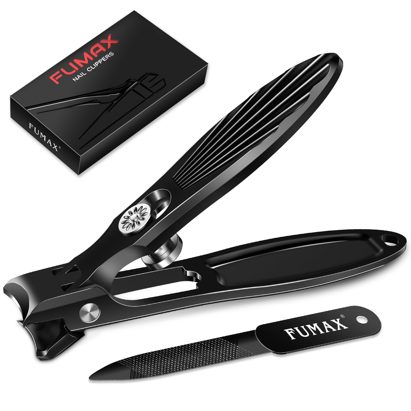 German Nail Clippers for Men Thick Nails with Catcher Large Toenail Clippers for Seniors with Wide Opening Heavy