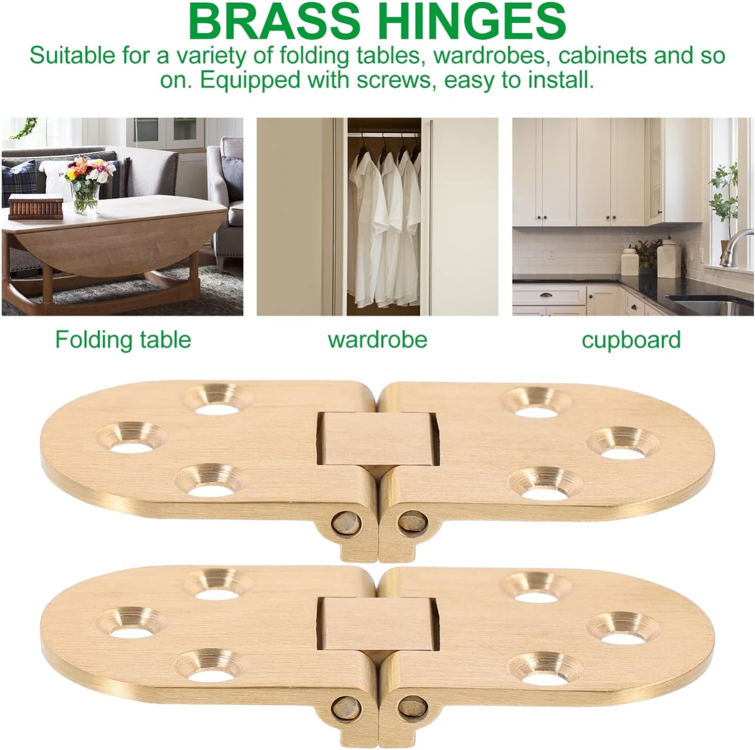 Door Hinges 3pcs Table Folding Flip Sewing Machine Hinge Folding flip top Hinge Sewing Machine Table Hinges Top Hinges Cabinet (Color : Goldenx2pcs, Size : 7.1X3X0.2CMx2pcs)