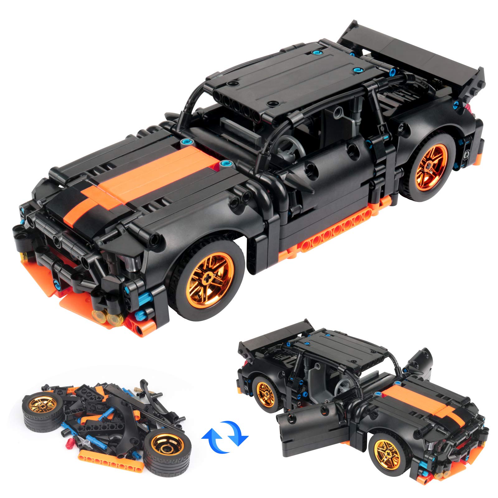 Buy GARUNK 505+Pcs Racing Cars Building Blocks, The Black Flash Back