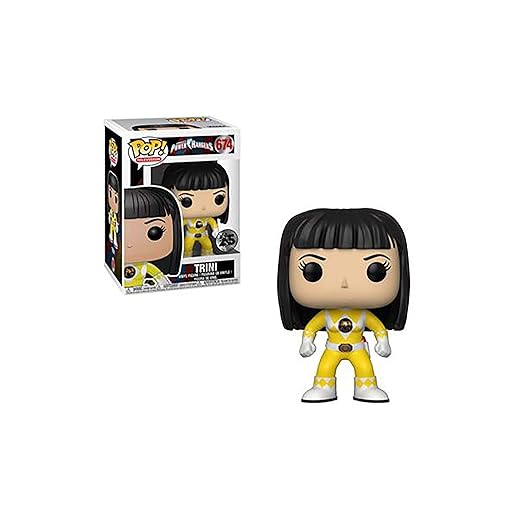 Funko Pop Television: Power Rangers - Yellow Ranger (No Helmet) Collectible Figure, Multicolor, Standard