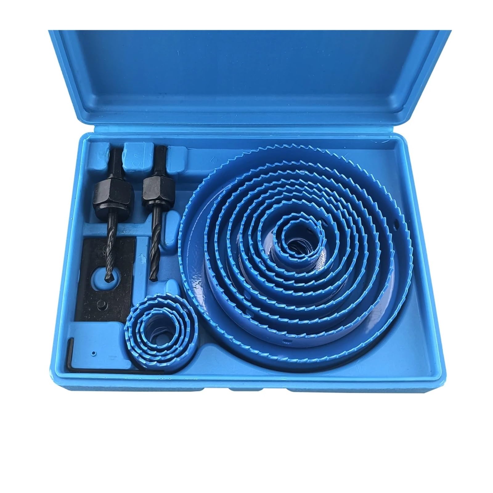 Kit sega a tazza, Set Di Seghe A Tazza Da 19-127 Mm, Punte Trapano A Corona For Legno, For Pannelli In Cartongesso, PVC, Plastica, Ad Alta Densità, Utensili For La Lavorazione Del(Blue 8PCS 19-64mm)