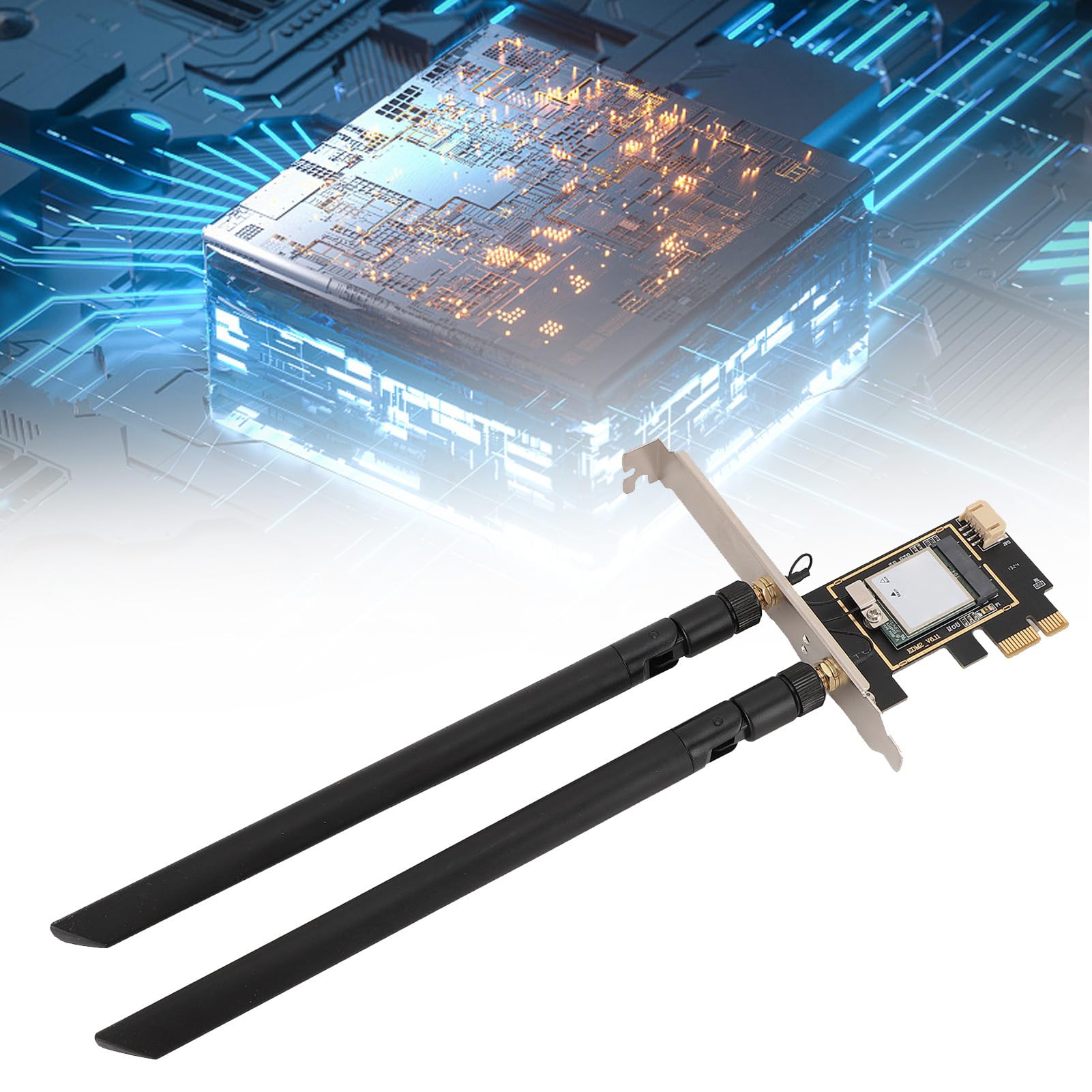 Scheda WiFi PCIe MT7925, 5400Mbps 2.4G 5G 6G Tri Band Bluetooth5.3, Supporto Adattatore Scheda di Rete Wireless MU Mimo, per 10 11, per Linux