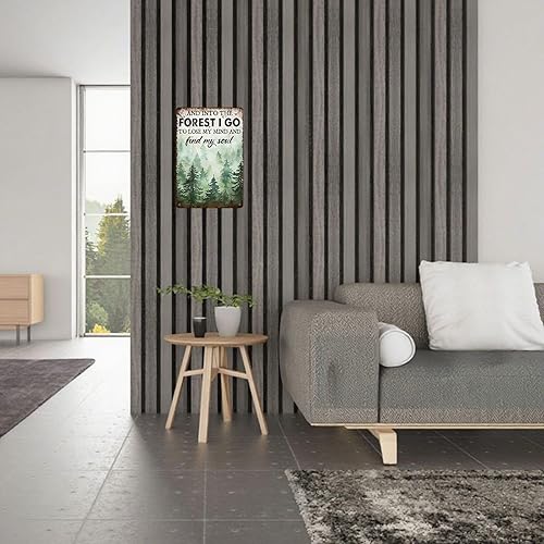 Miniatura 6 de Letreros de estaño vintage y en el bosque I Go to Lose My Mind and Find My Soul Retro Senderismo Metal Poster Nostalgic Man Cave Garage Outdoor