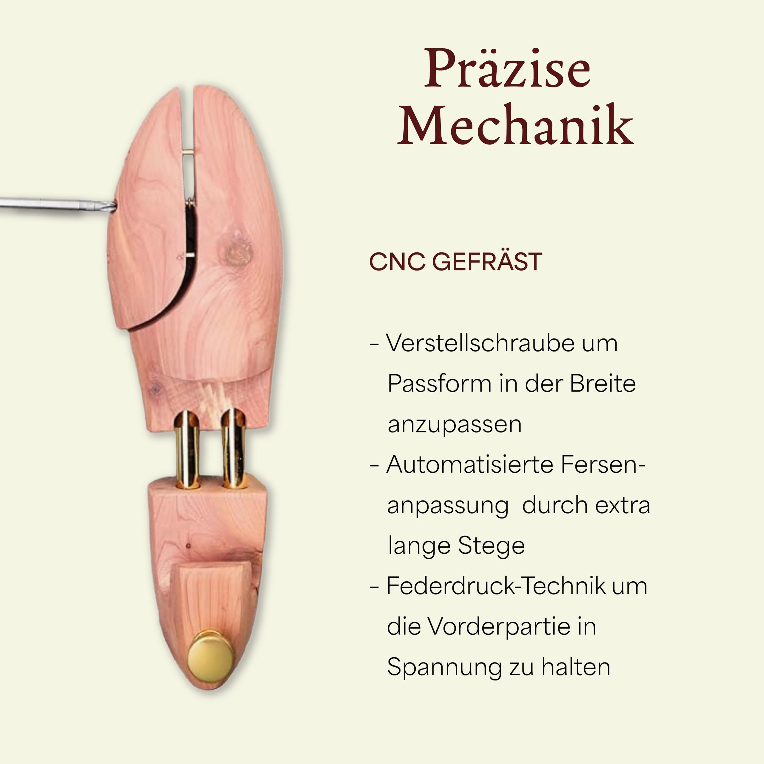 Langer & Messmer Schuhspanner aus Zedernholz für Herren und Damen inkl. Reiseschuhlöffel aus Zedernholz, Größe 34 bis 50, das Original! 1, 2 oder 5 Paar