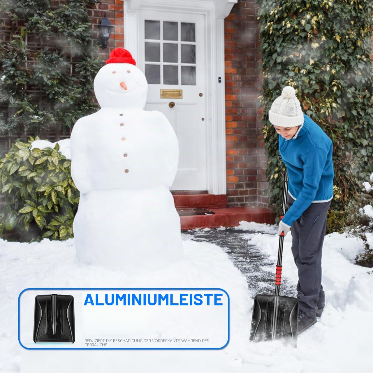Schneeschaufel Abnehmbarer Eiskratzer Mit Komfortgriff Teleskopische Schneeschaufel Für Camping Und Outdoor-aktivitäten Leichte Und Tragbare Schneeräumer Für Wintereinsätze