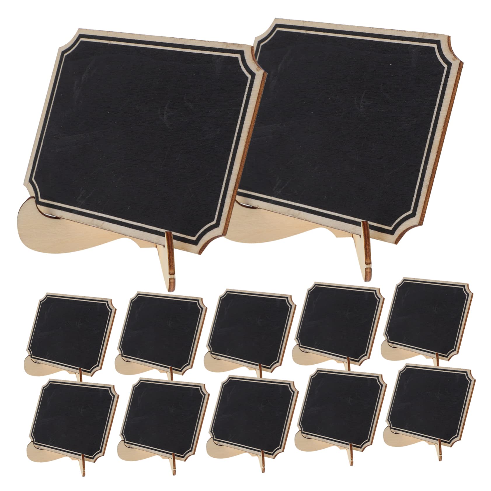 HOODANCOS 20pcs Small Chalkboard Sign Erasable Memo Boards for Home Restaurant and Events Premium Wooden Base for Messages and Drawings