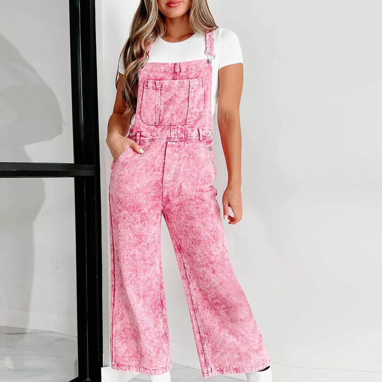 Genérico Peto Vaquero Mono Mujer Disfraz Algodón Monos Casual Ligero Pantalones Invierno Jumpsuit Primavera Vestir Tejanos Trabajo Largo