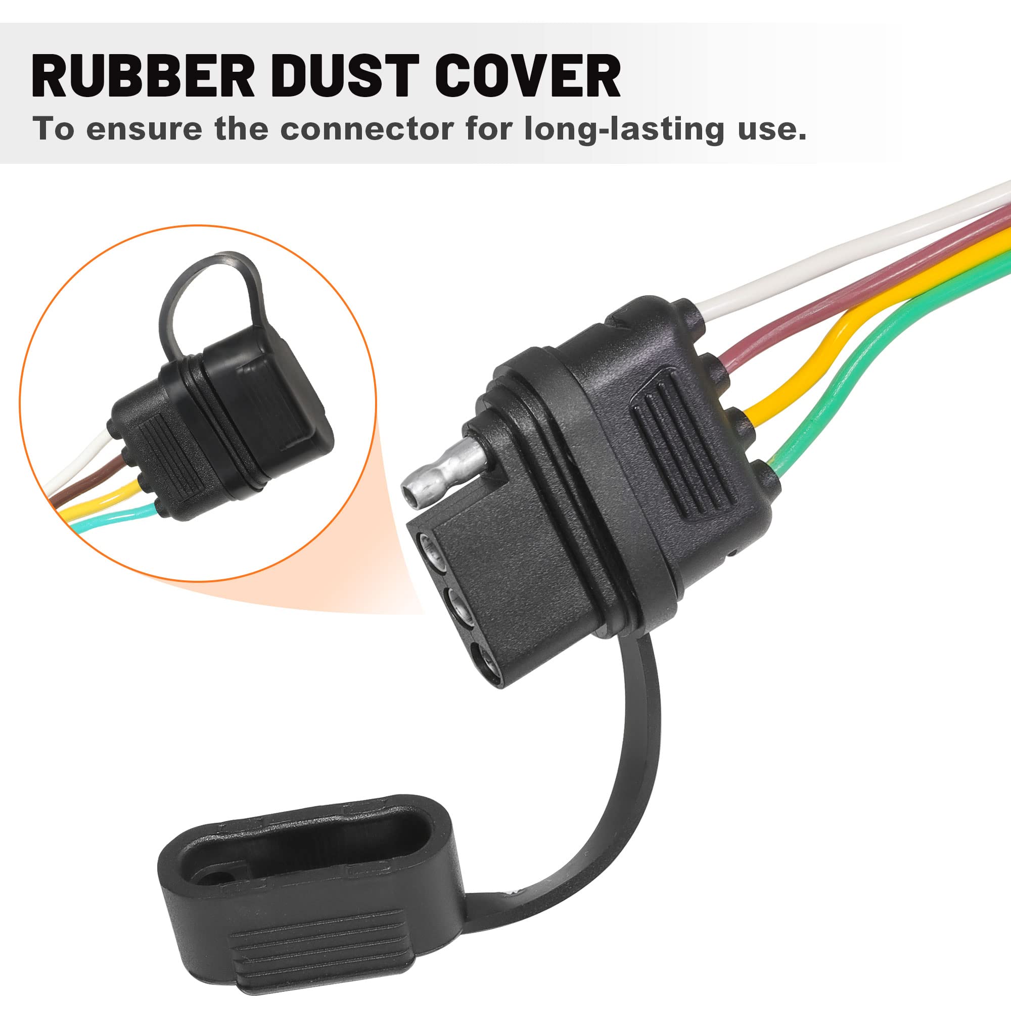 Arnés De Cableado De Remolque De 4 Pines 55513 Conector Plano De 4 Vías Para Remolque Para Hilux T100 Para Adaptador De Arnés De Remolque Arnés De Cableado De Remolque Kit