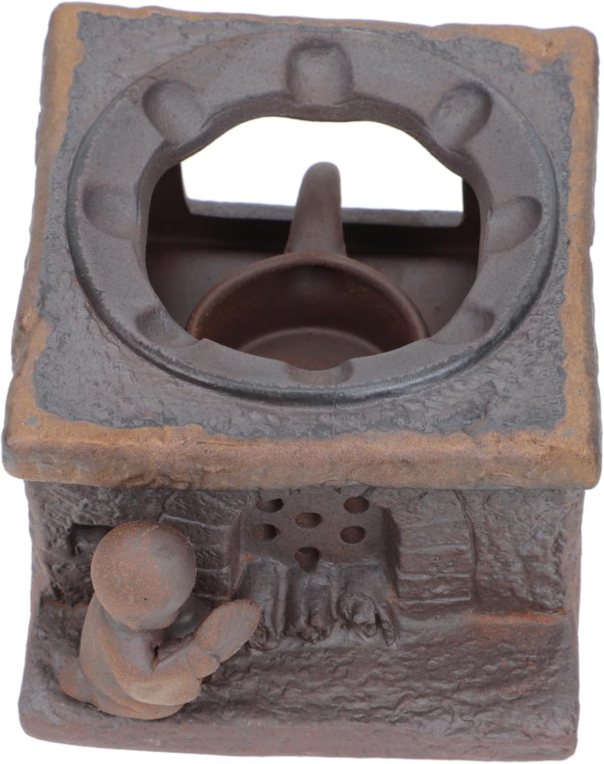 Ceramic Tea Warming Stove Handcrafted Vintage Teapot Warmer Removable Base for Loose Leaf and Blooming Tea for Home