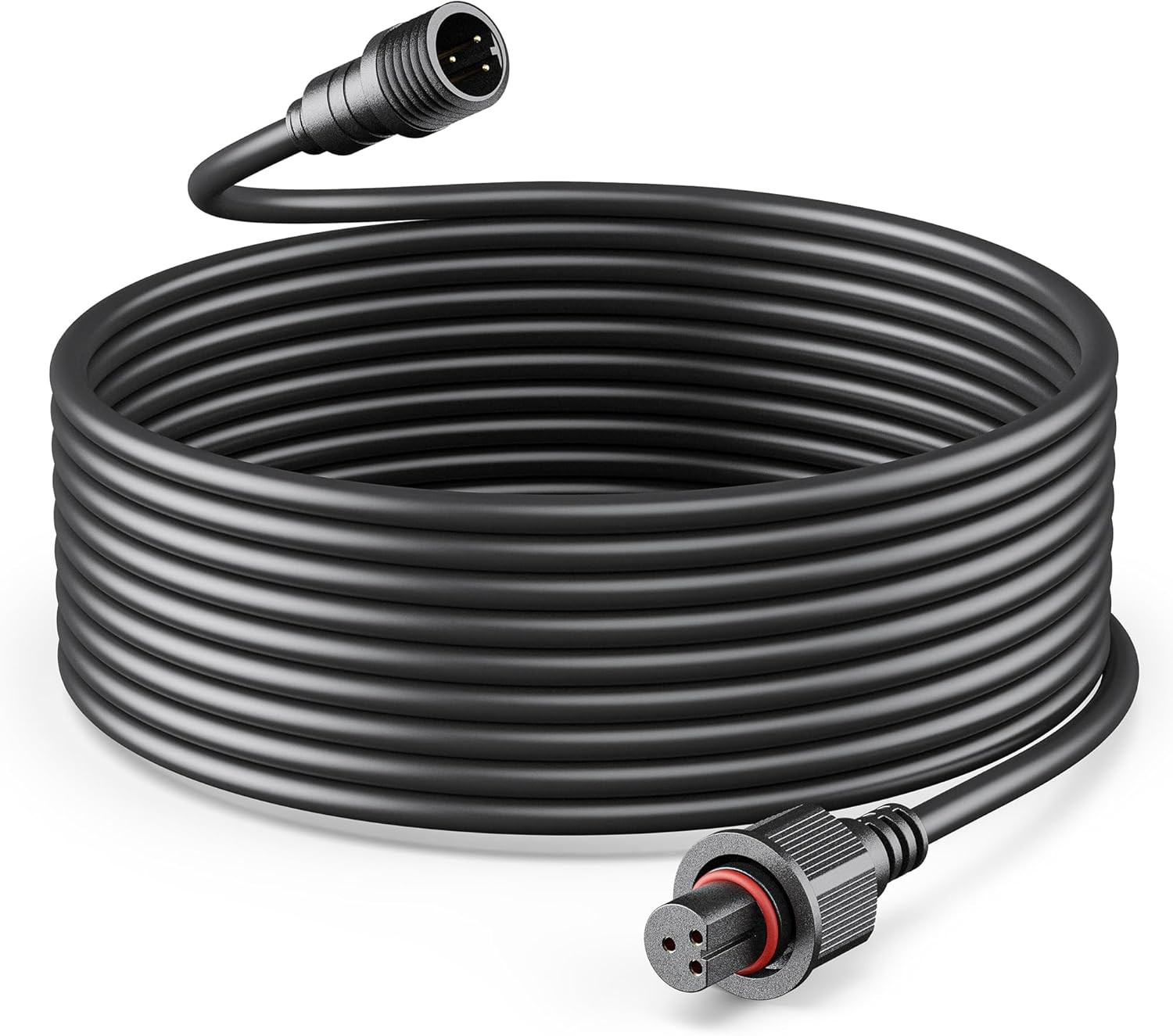 16Ft Extension Cable for Govee Outdoor Clear Bulb String Lights, IP67 Waterproof Extension Cord Compatible with Govee ‎H7025 H7026, 3-Pin Replacement Cable for Patio, Backyard, Balcony