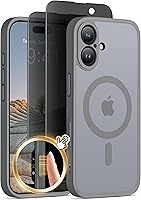 Vista 37 de Funda magnética para iPhone 17 Pro con protector de pantalla de privacidad [compatible con MagSafe] [protección de cámara] [grado militar]