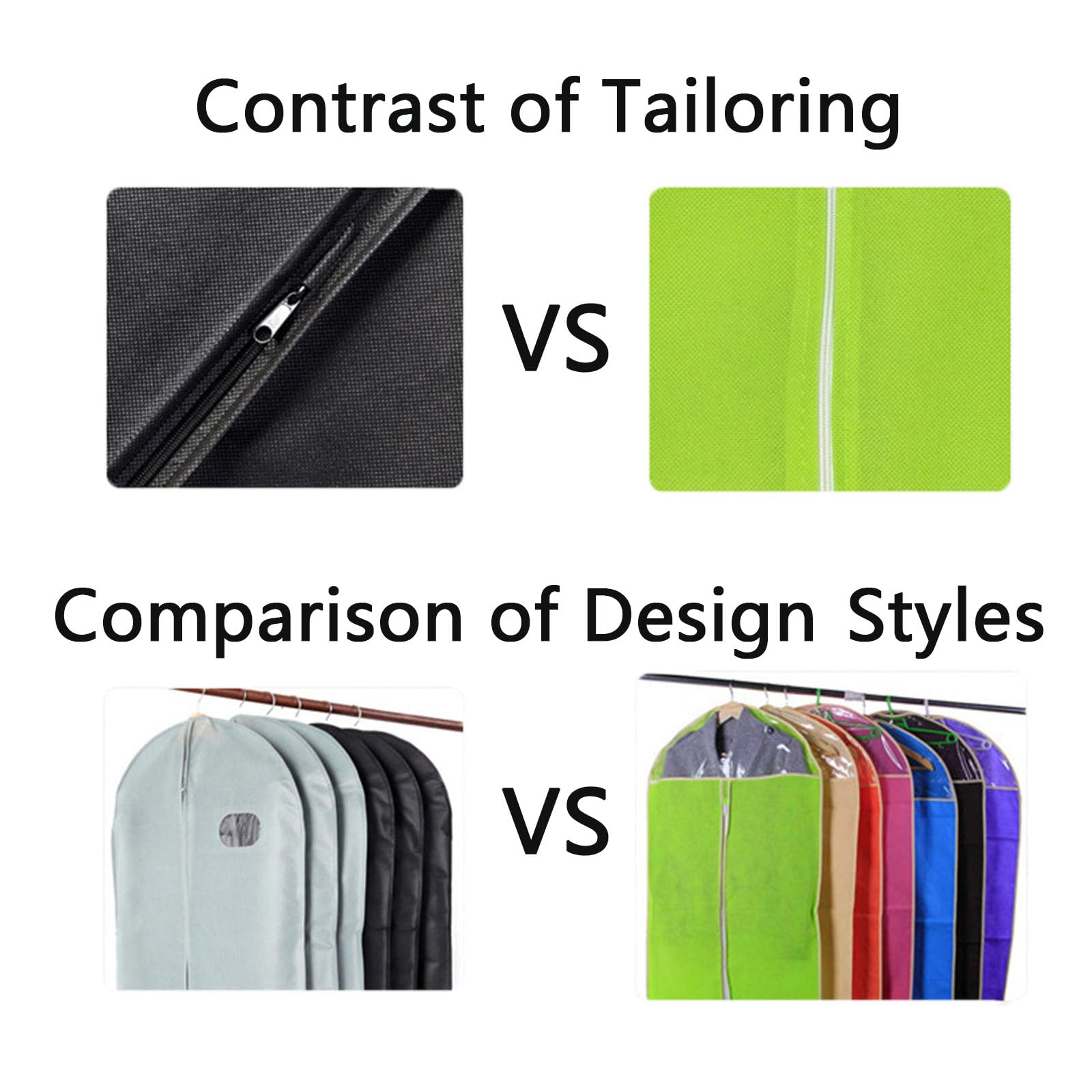 Suit Bag For Man,2 Pcs Suit Bag Suit Covers Dust Cover Garment Bags For Suits Coats Tuxedo Washable Reusable Full Zipper Garment Bag