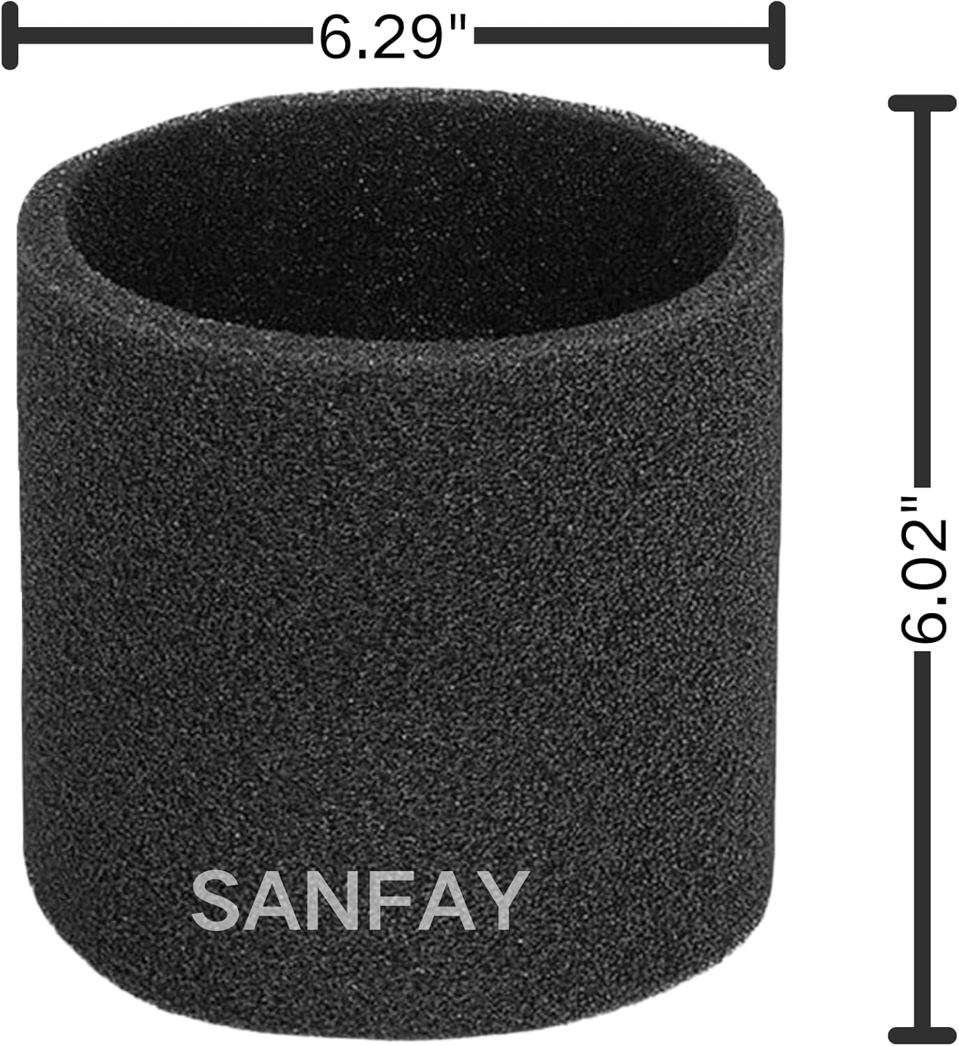 90585 Foam Sleeve Filter Replacement Compatiable with Shop Vac for Vacmaster & for Genie Shop Wet Dry Vacuums, VF2001 Foam Replacements Filters for Wet Dry Vacuum Cleaner (3 Pack)