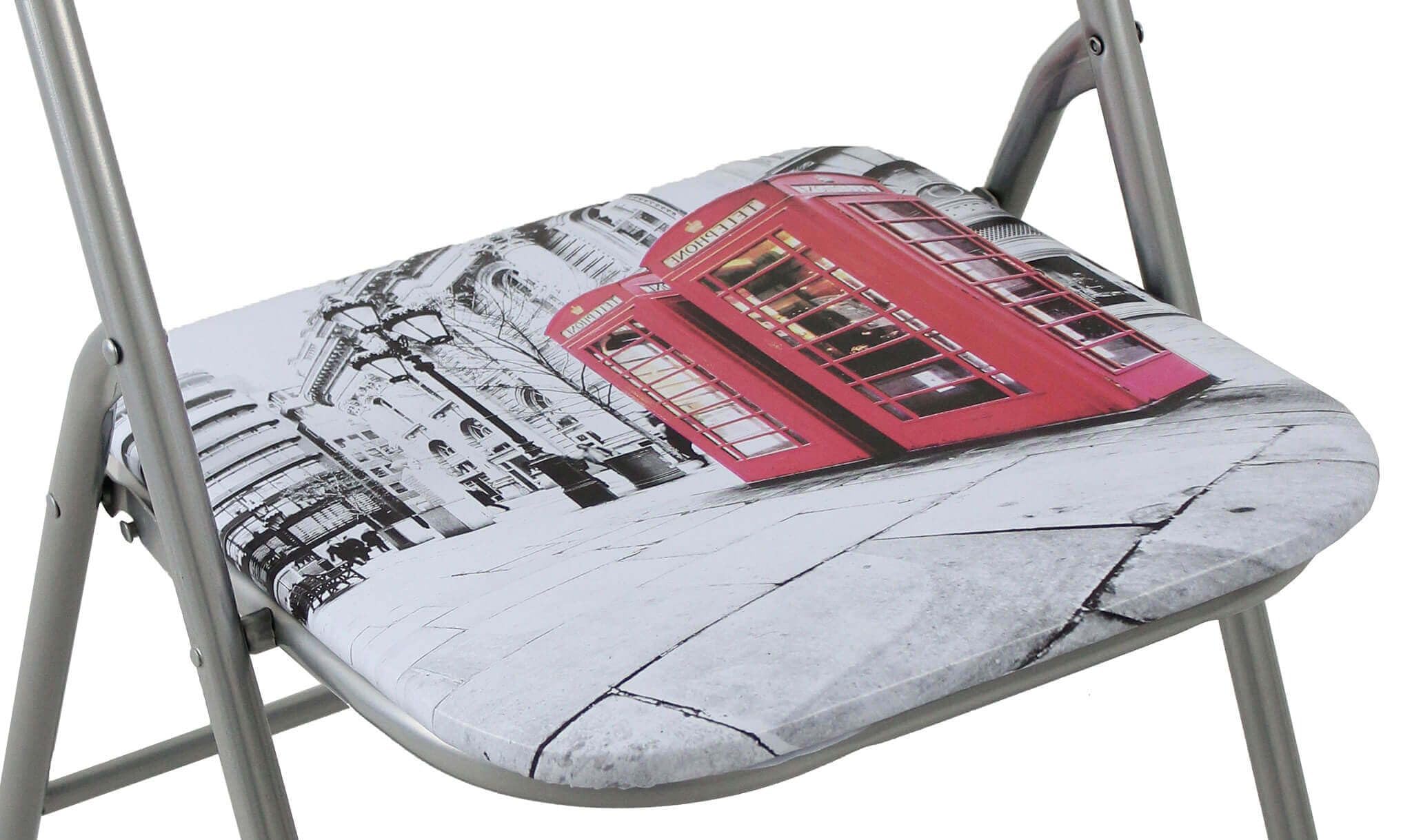 MilaniHome.it - Set di 4 Sedie Slim Pieghevoli Londra di Design con Comoda Imbottitura nella Seduta per Ospiti, Ufficio, Casadi coloreLondra