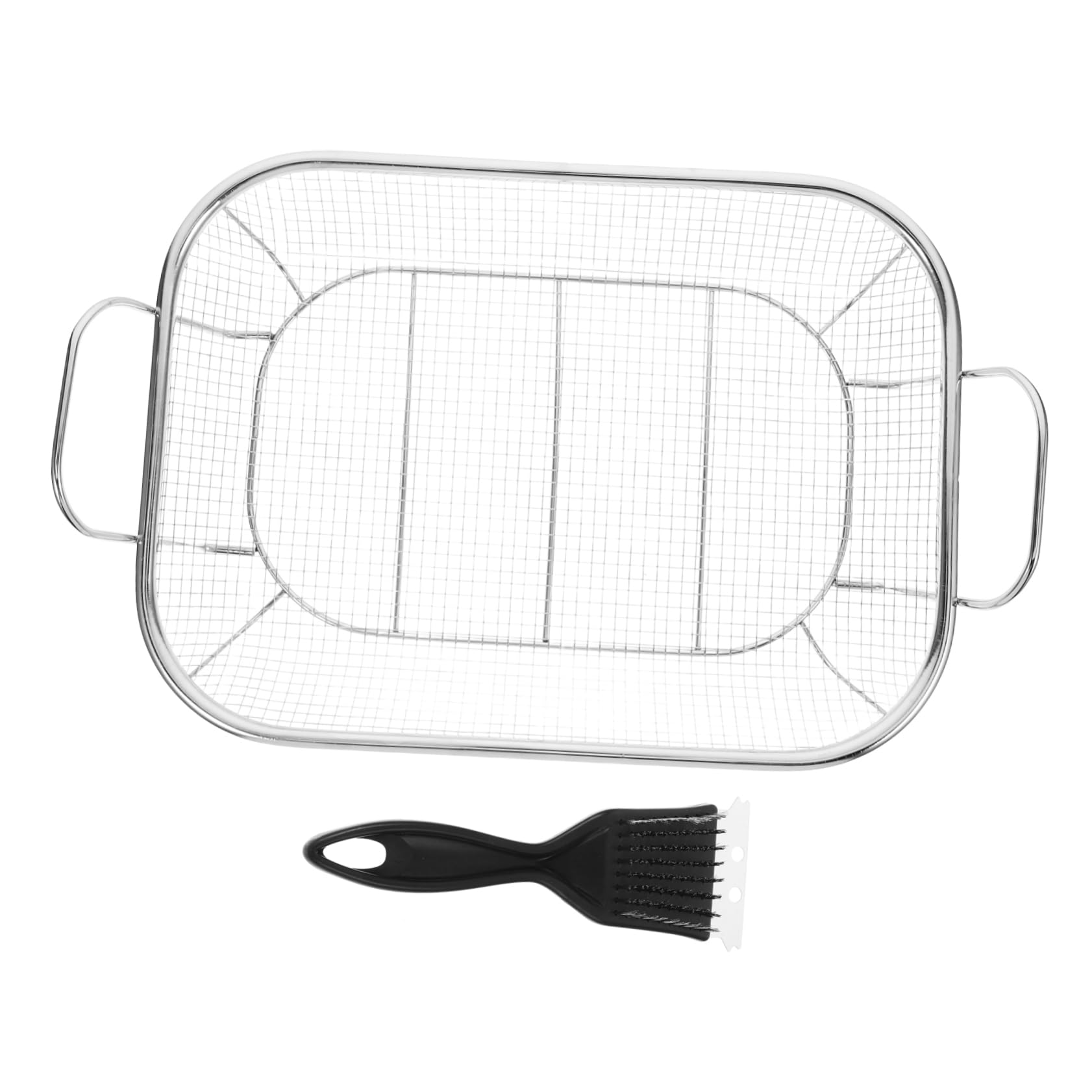 Toyvian 1 Set Stainless Steel Barbecue Basket Grill Tray Camping Cooking Utensils Grill Accessories Professional Grill Baskets Camping Cookware Camping Grill Barbecue Baskets Pp