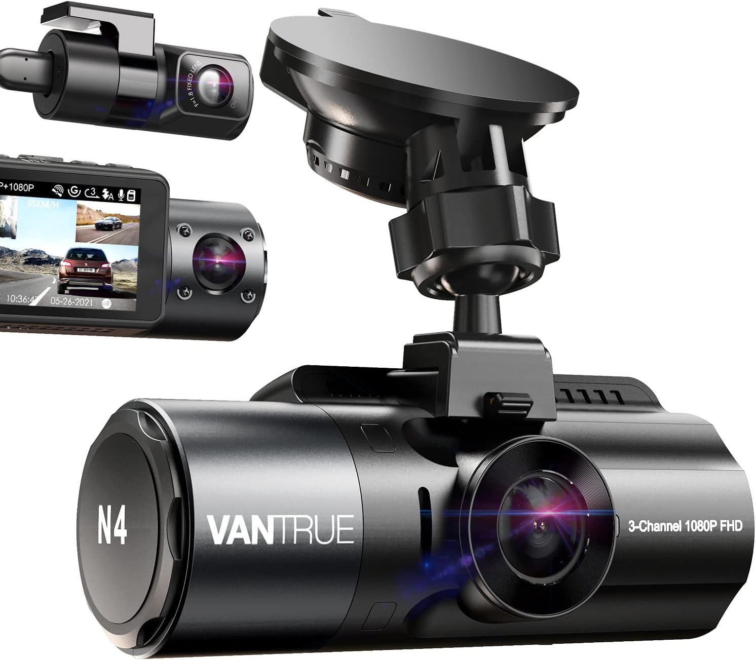 N4 3 Channel Dash Cam