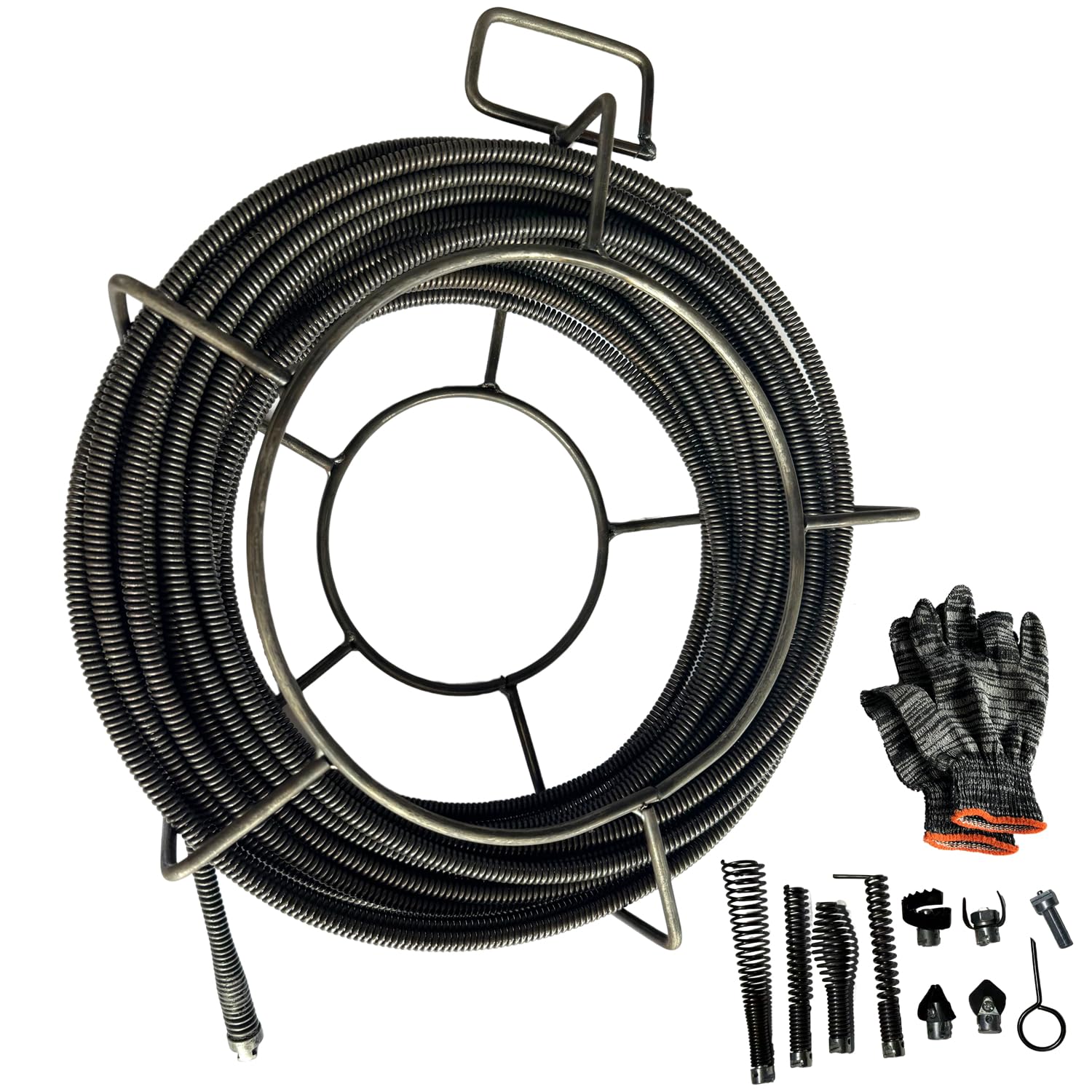Câble de nettoyage de canalisations avec 8 outils de coupe interchangeables