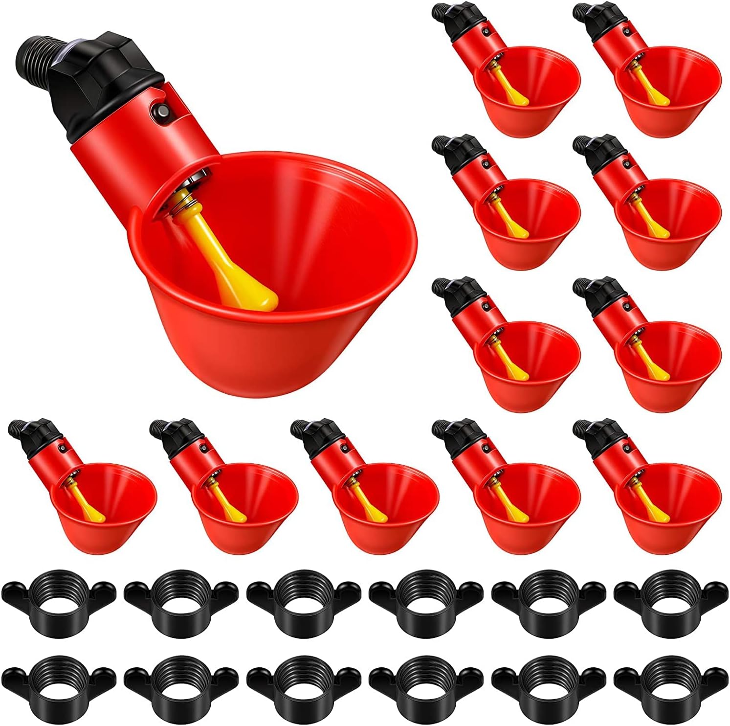 yiwoo 12 Pack Poultry Drinking Watering Cups For Chicken/Quail Farm