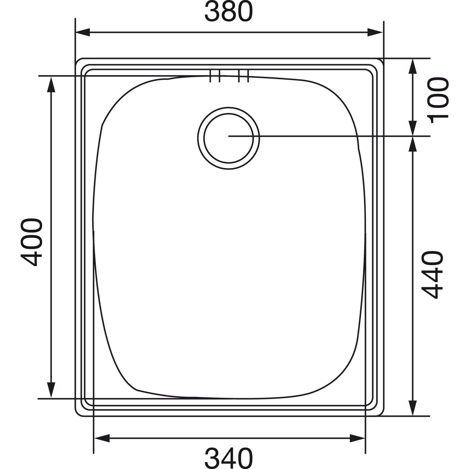 Alveus 1008694 BASIC 10 Fregadero de cocina empotrado de acero, Inox liso y semibrillante