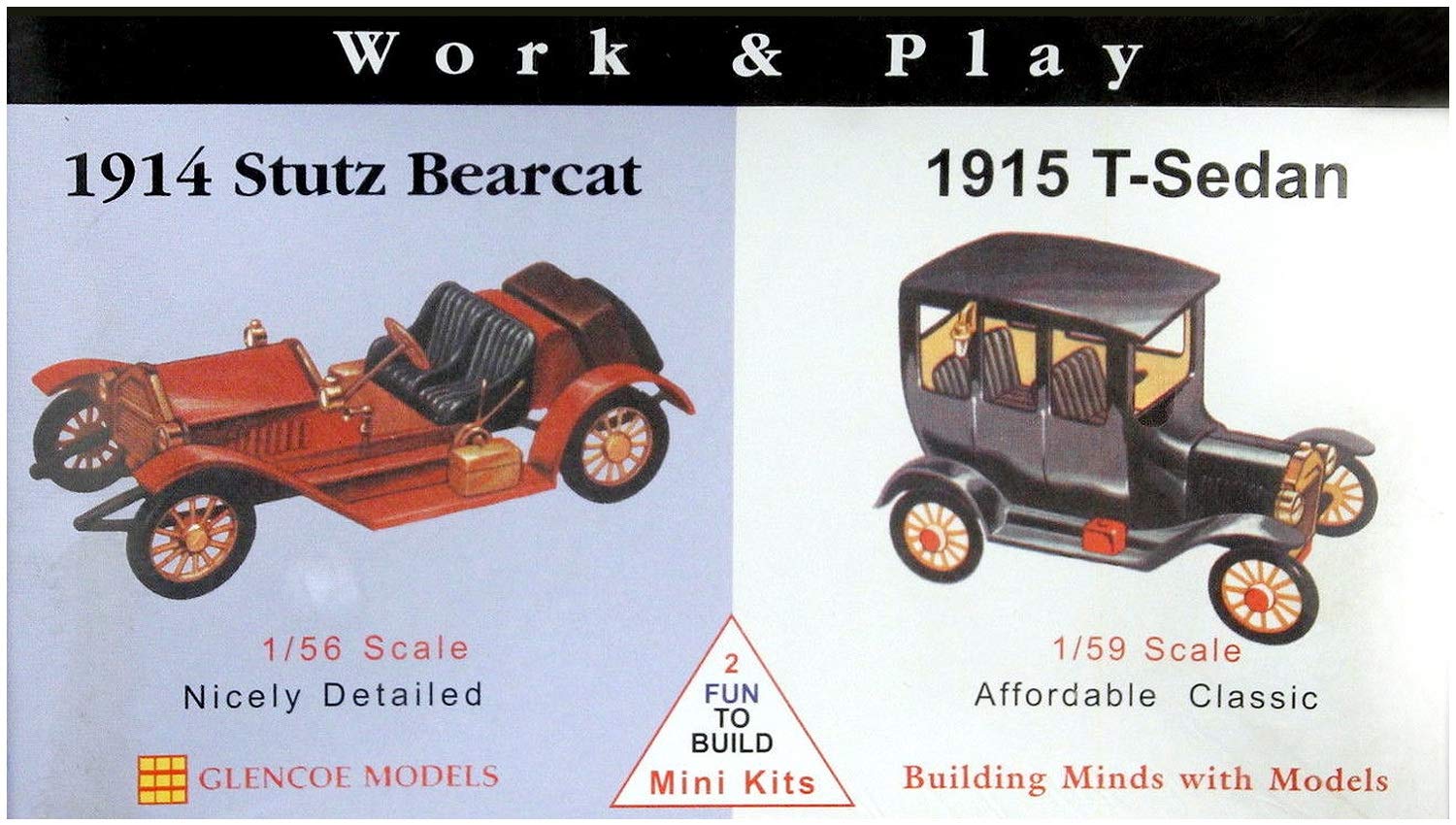 Glencoe Models Work and Play 1914 Stutz Bearcat Plastic Model Kit