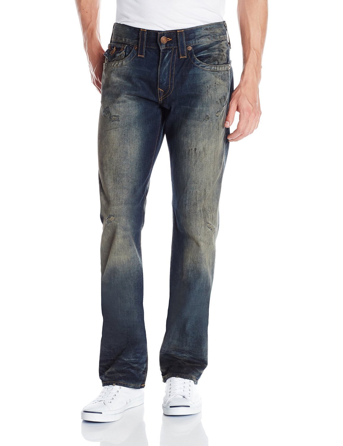 True Religion Men's Ricky with Flap Relaxed Straight-Leg Jean In Bough Road