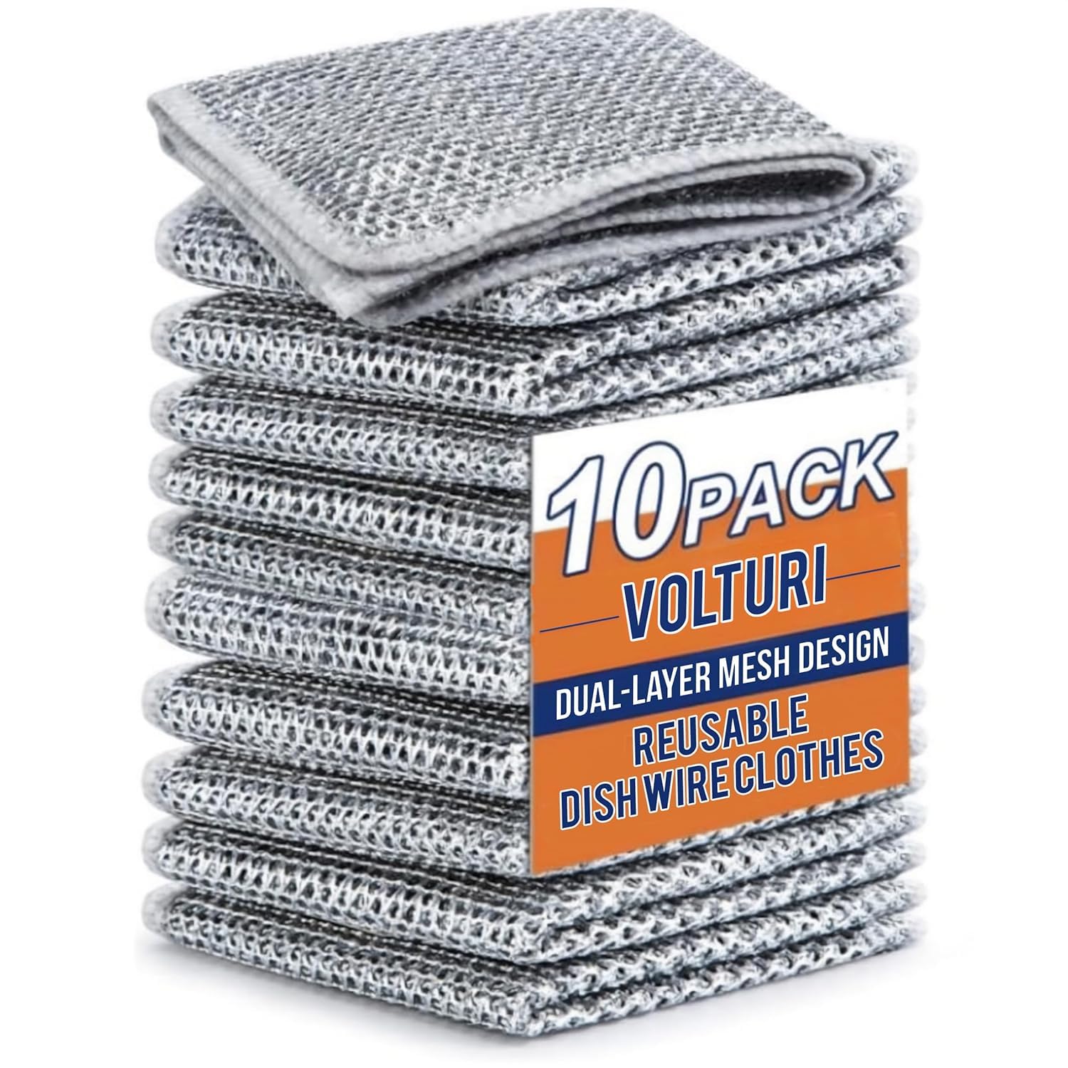 C.HERRY LEGGINGS Multipurpose Wire Dishwashing Rags for Wet and Dry Stainless Steel Scrubber Non-Scratch Wire Dishcloth for Washing Dishes Sinks Counters Easy Rinsing Machine Washable Pack 10 (B0DGMDGVLH) Amazon Price History, Amazon Price Tracker