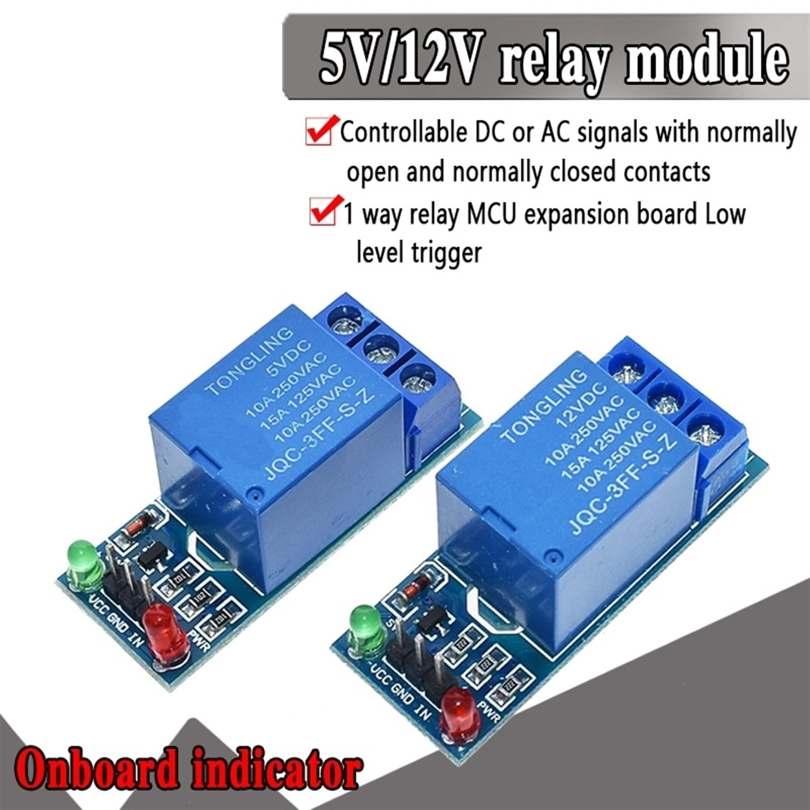 5V 12V disparador de bajo nivel 1 canal módulo relé interfaz placa escudo para(12v)